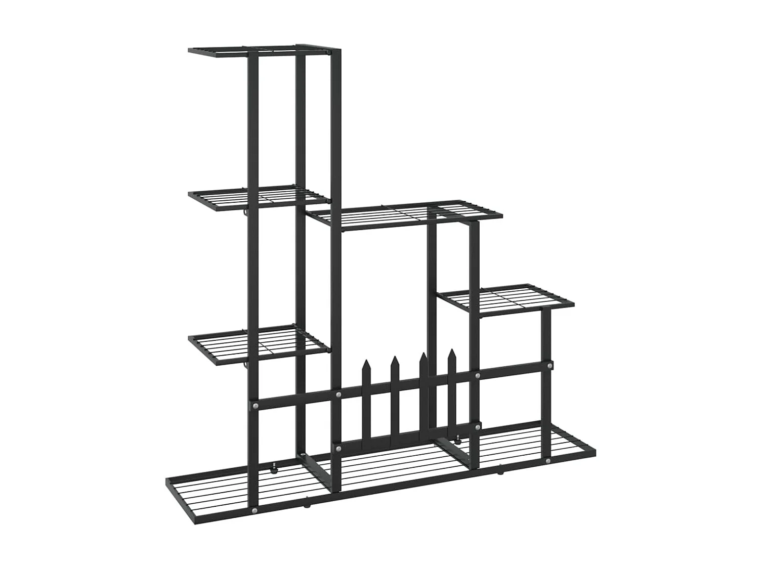 Bloemenstandaard 94,5x25x88 cm metaal zwart NL215651