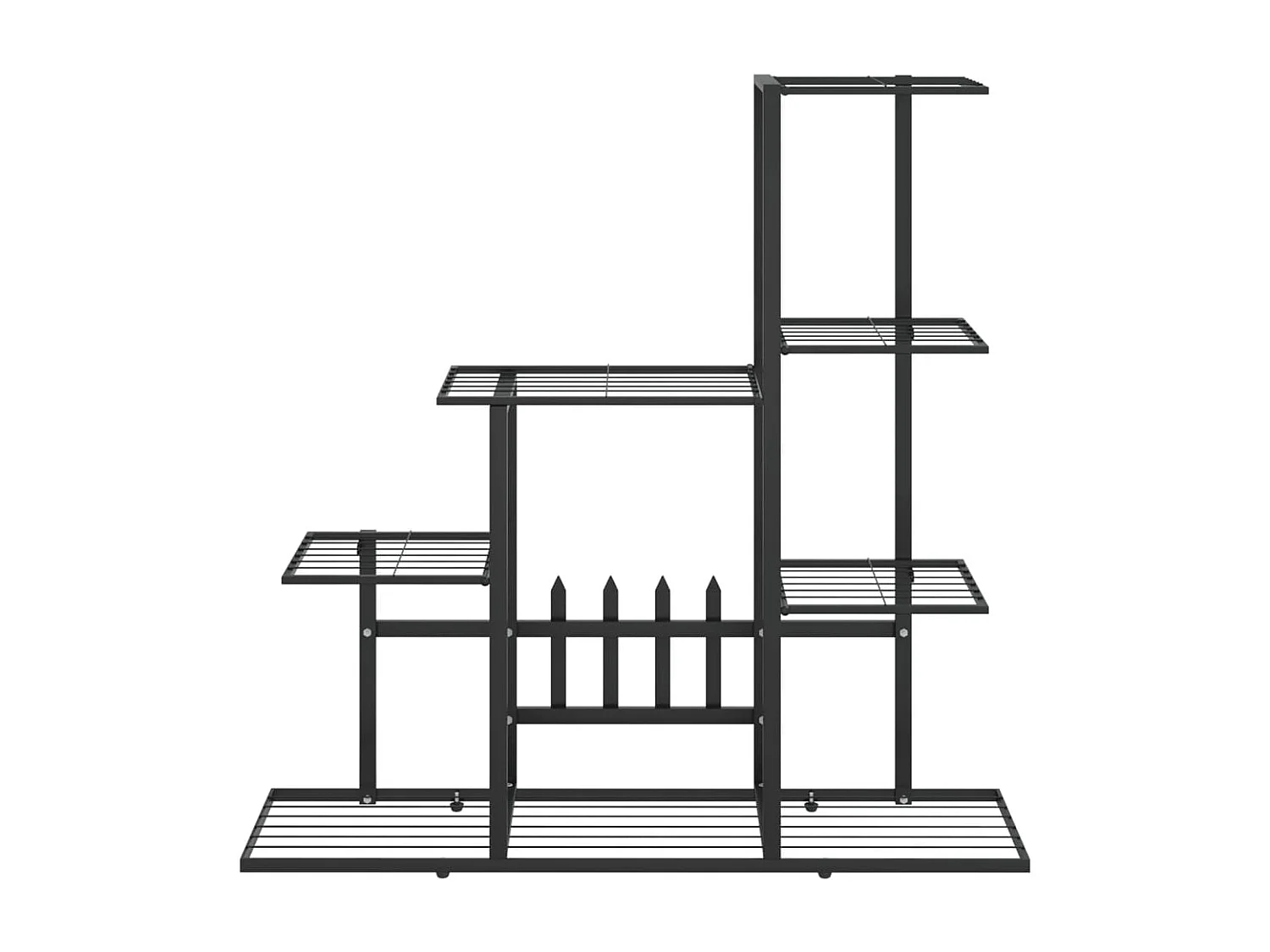Jardinière Support pour plantes 94,5x25x88 cm Noir Métal BE8654