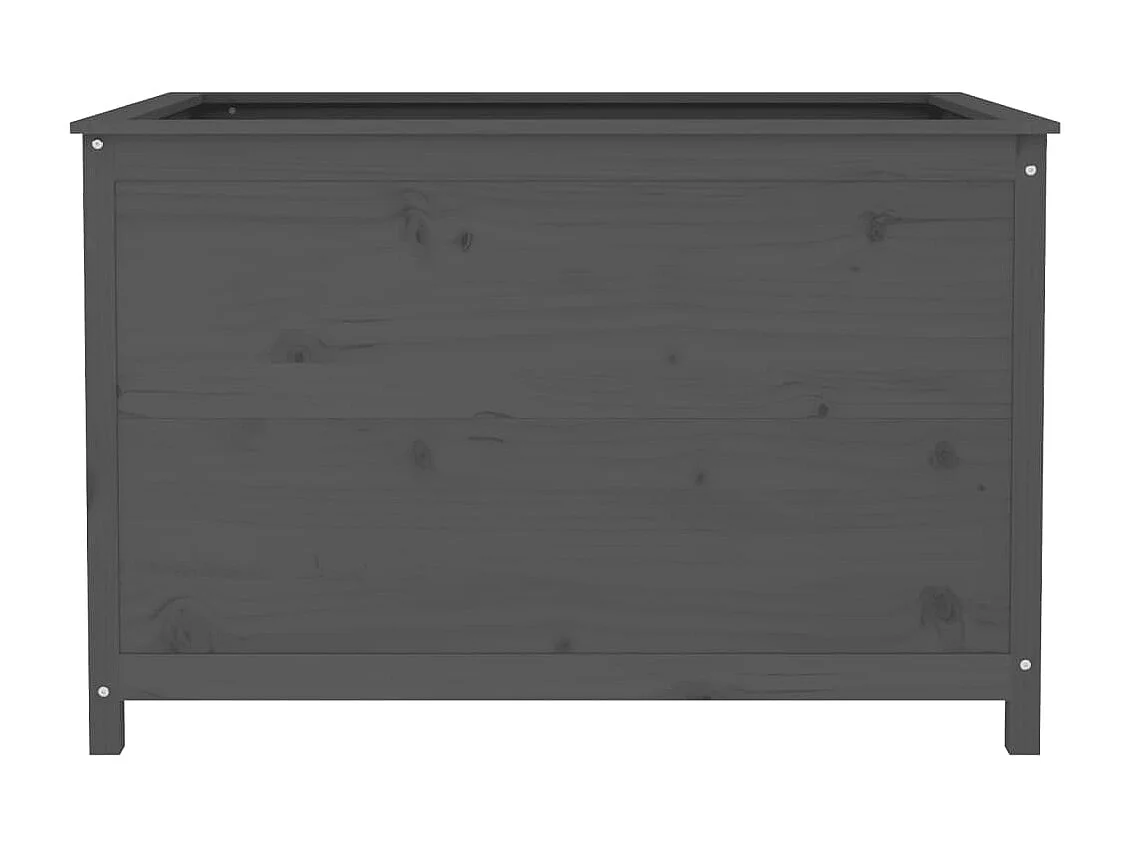 Jardinera elevado de jardín madera de pino gris 119,5x82,5x78 cm ES35310