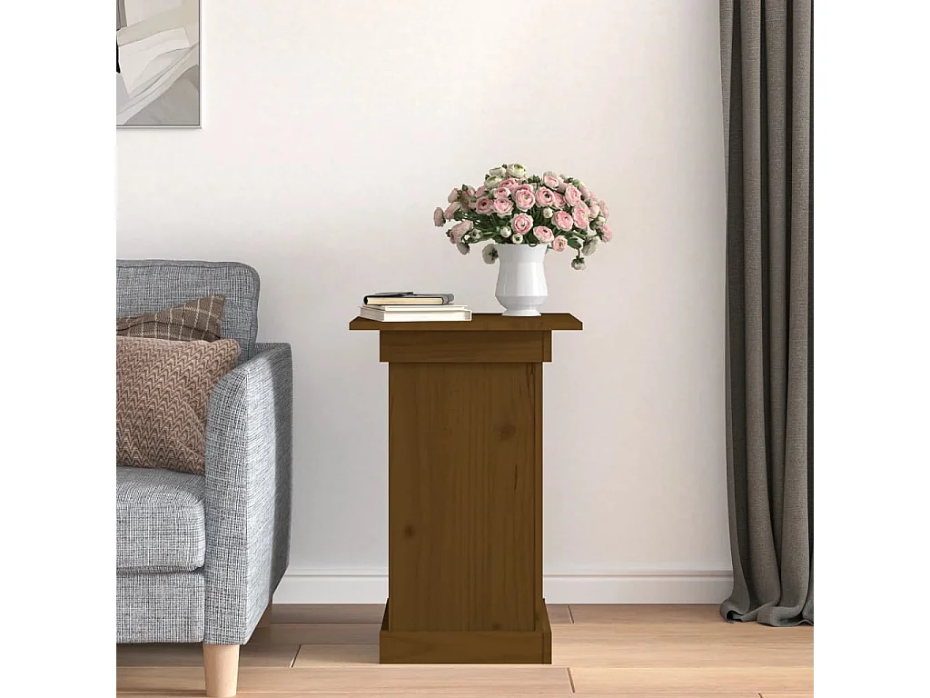 Jardinière Support à fleurs Marron miel 40x40x60 cm Bois de pin solide BE2129