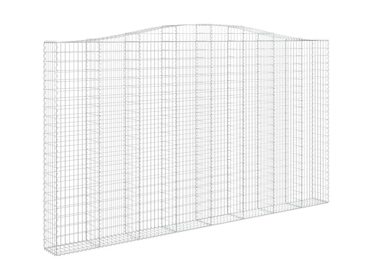 Cesta gaviones forma arco hierro galvanizado 400x30x220/240 cm ES82293