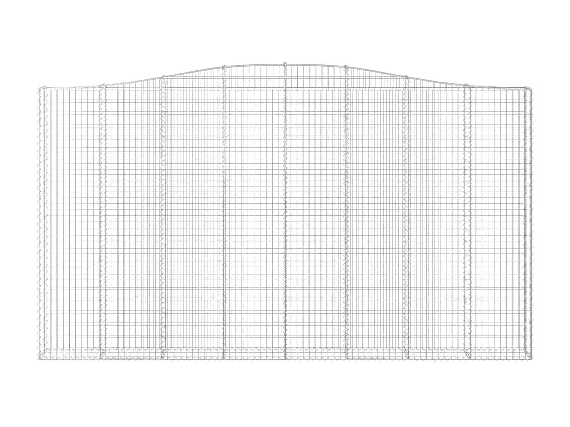 Cesta gaviones forma arco hierro galvanizado 400x30x220/240 cm ES82293