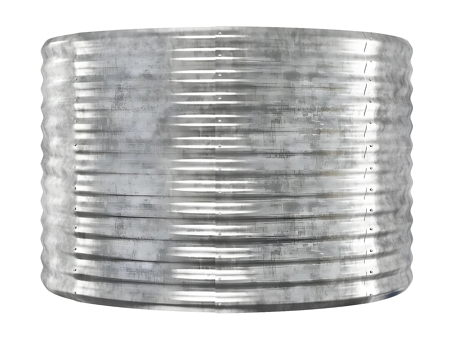 Canteiro elevado jardim 554x100x68 aço revestido a pó prateado PT908775