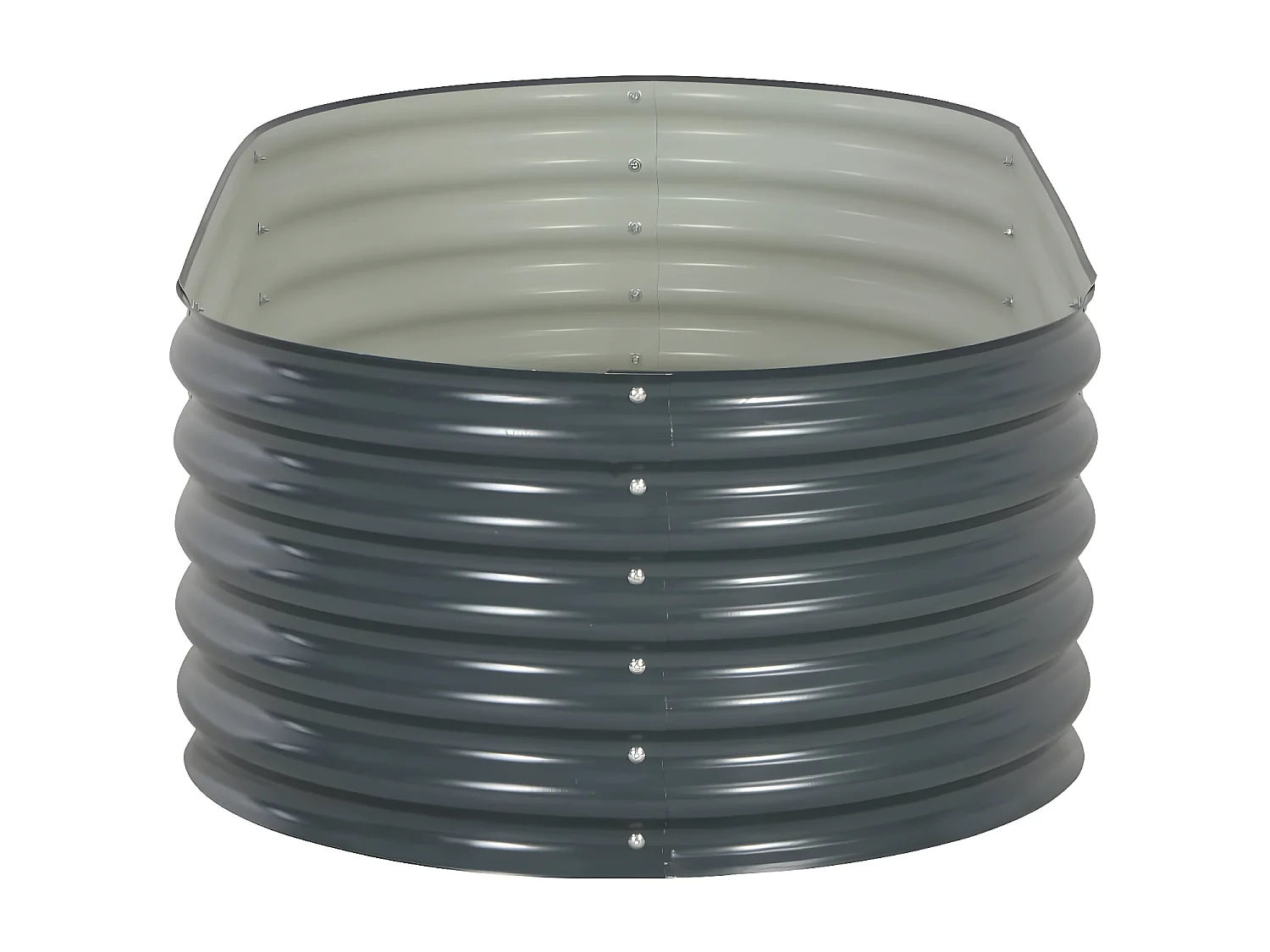 Jardinera de acero galvanizado gris 160x80x44 cm ES77610