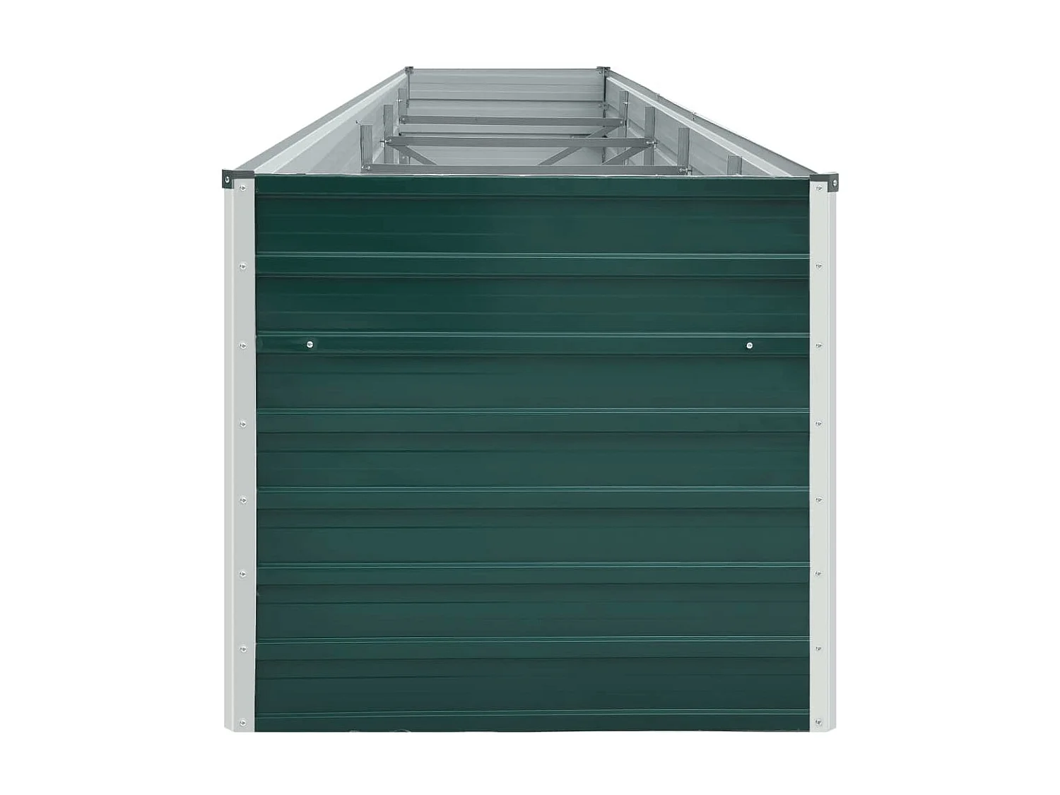 Jardinera de acero galvanizado verde 400x80x45 cm ES52605