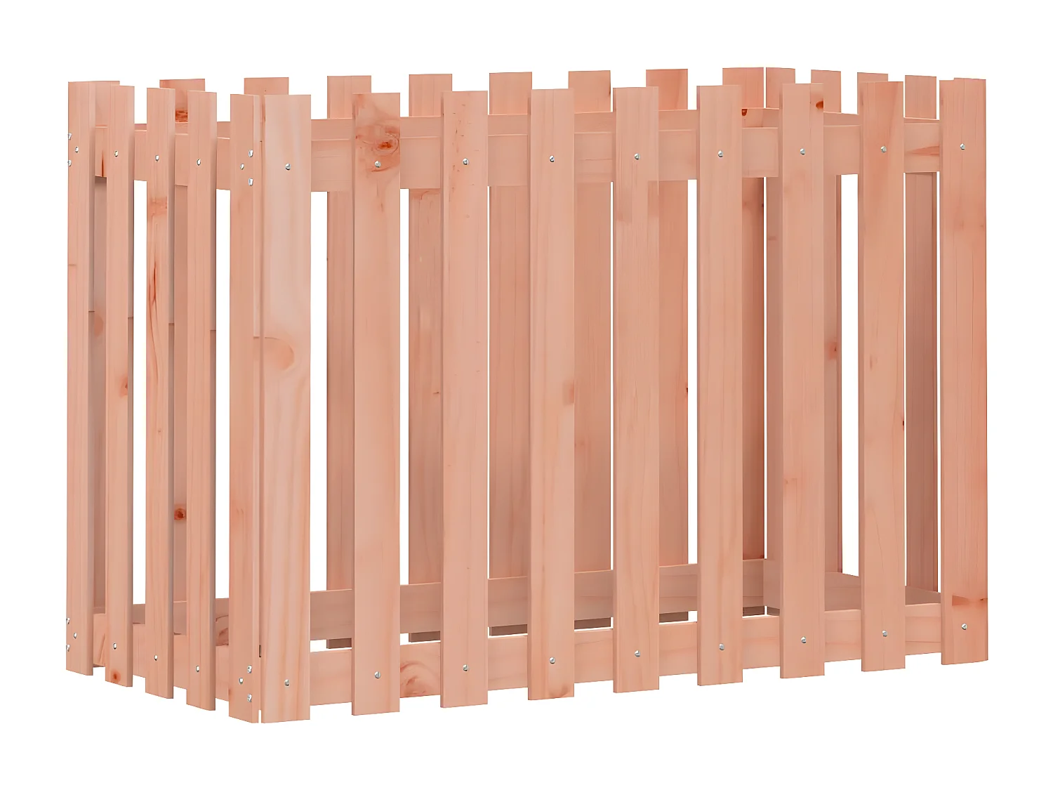 Canteiro elevado c/ design de cerca 100x50x70cm madeira douglas PT289002