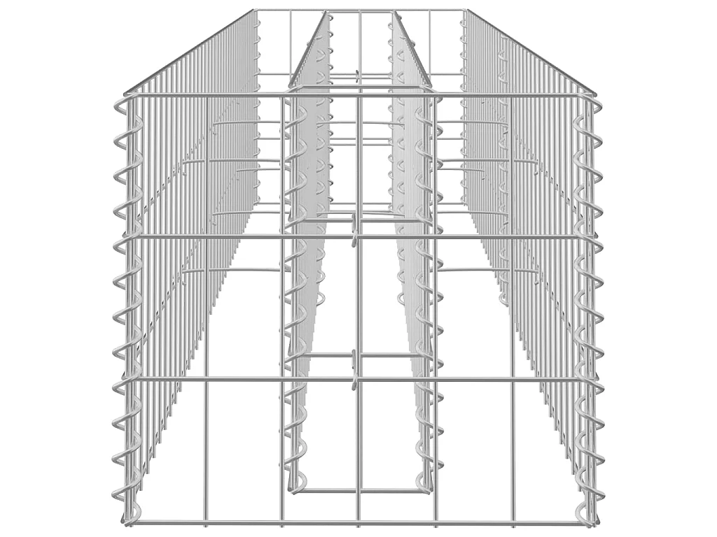 Lit surélevé à gabion Acier galvanisé 180x30x30 cm WVGQ9545