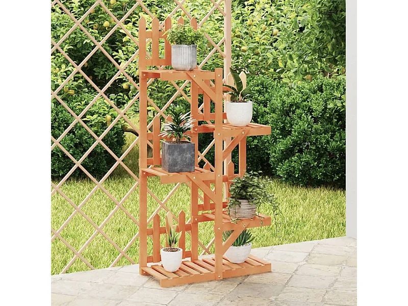 Jardinière Support à fleurs 60x25x130 cm bois massif de sapin BE9985