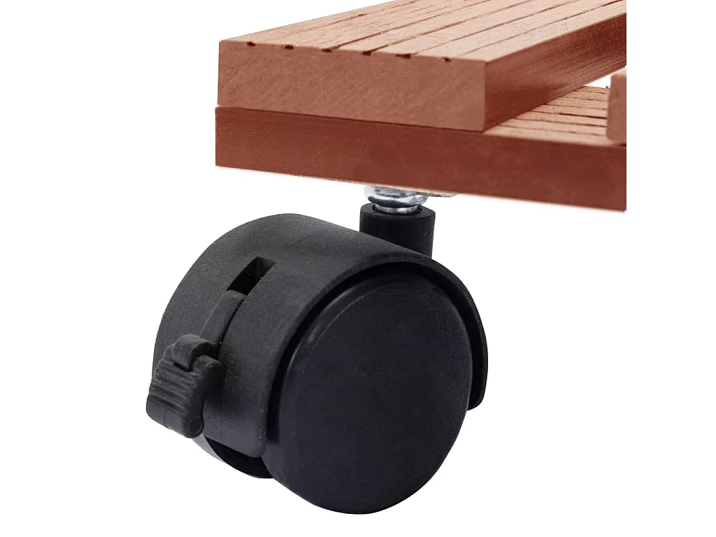 Chariots à plantes 4 pcs Marron 30x30x7,5 cm WPC BE9291