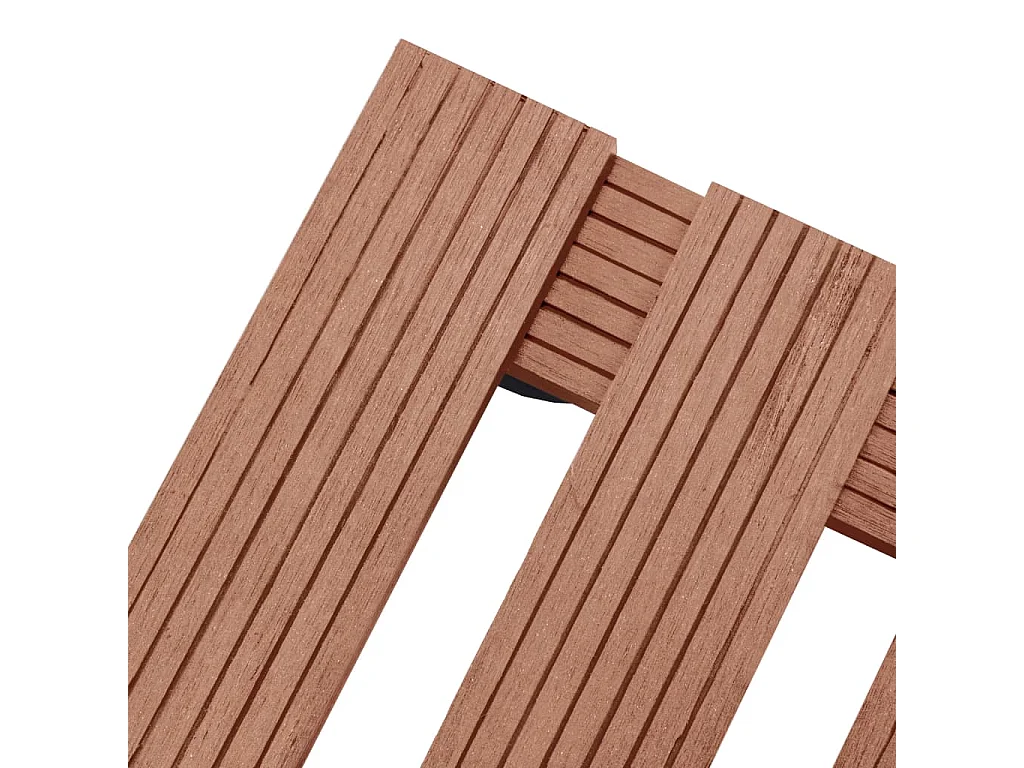 Chariots à plantes 4 pcs Marron 30x30x7,5 cm WPC BE9291