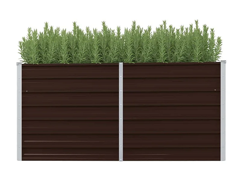 Plantenbak verhoogd 160x40x77 cm gegalvaniseerd staal bruin