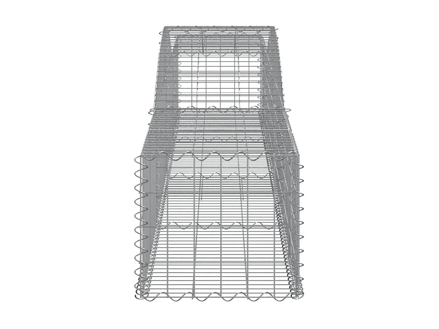 Paniers à gabions arqués 2 pcs 400x50x40/60 cm Fer galvanisé WVGQ3737