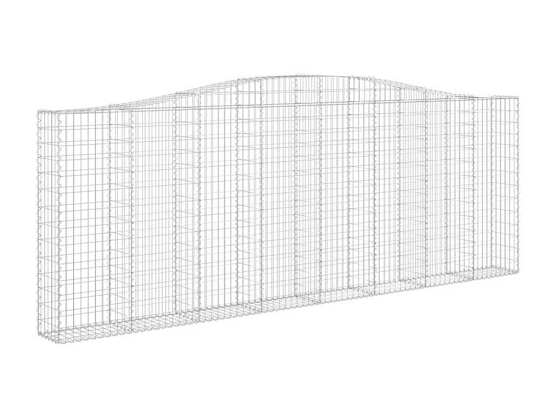 Panier de gabions arqué 400x30x140/160 cm Fer galvanisé WVGQ7961