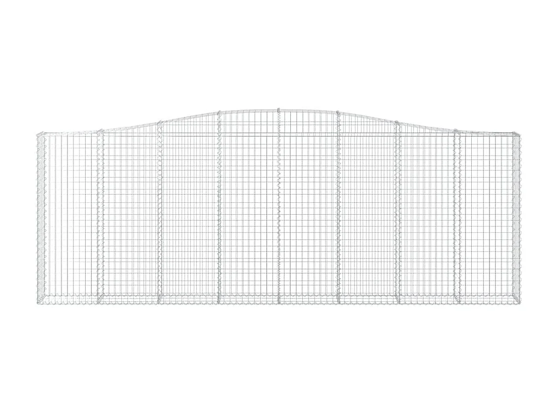 Panier de gabions arqué 400x30x140/160 cm Fer galvanisé WVGQ7961