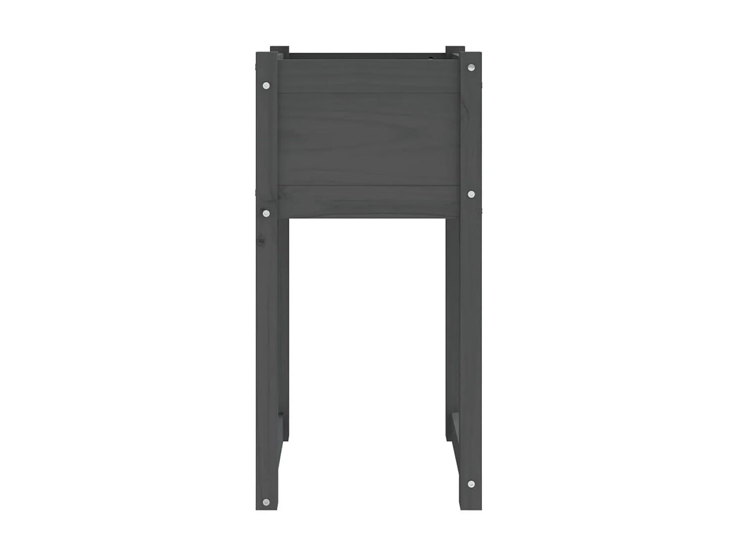 Plantenbak 40x40x81 cm massief grenenhout grijs NL798047