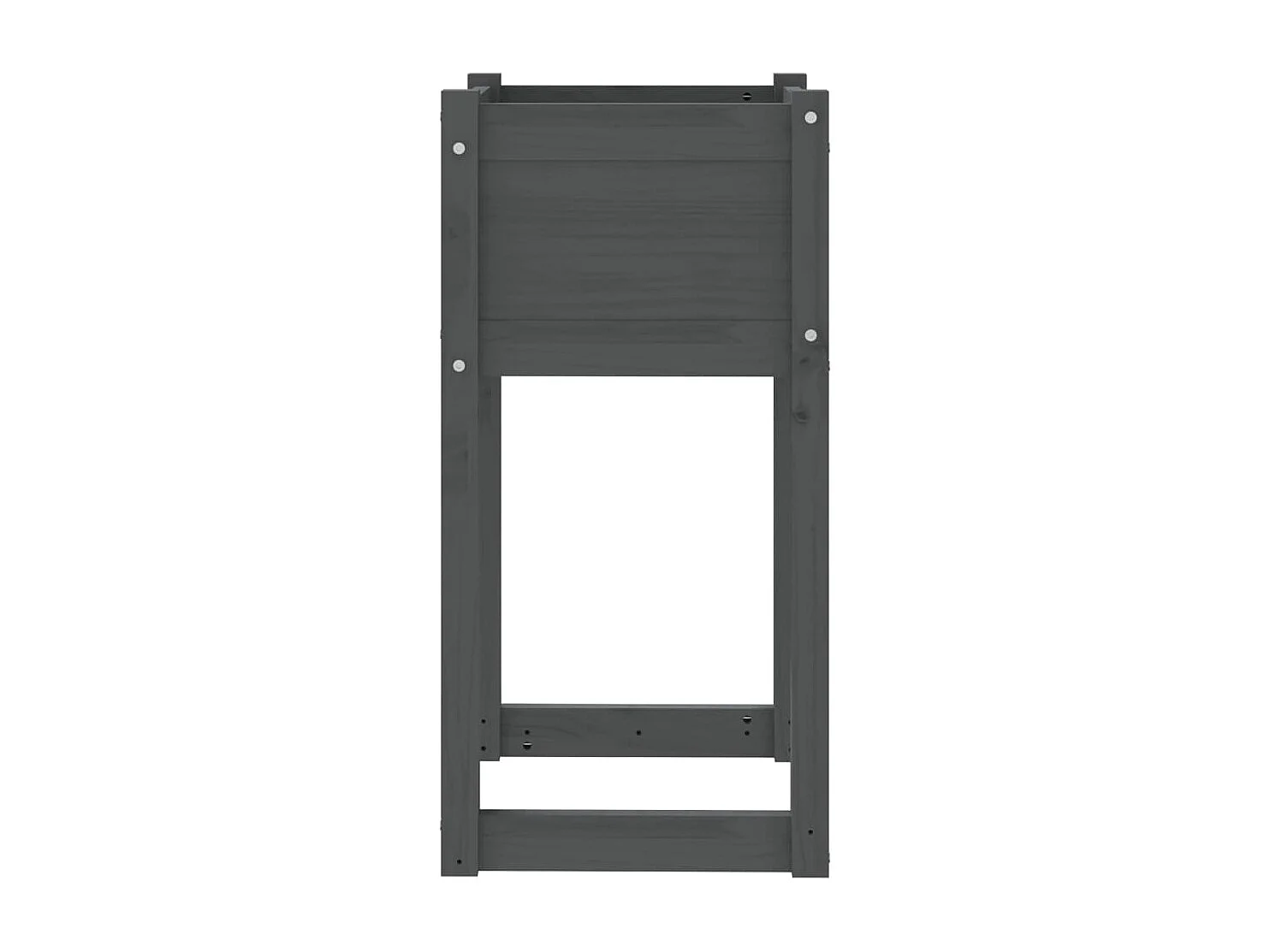 Plantenbak 40x40x81 cm massief grenenhout grijs NL798047