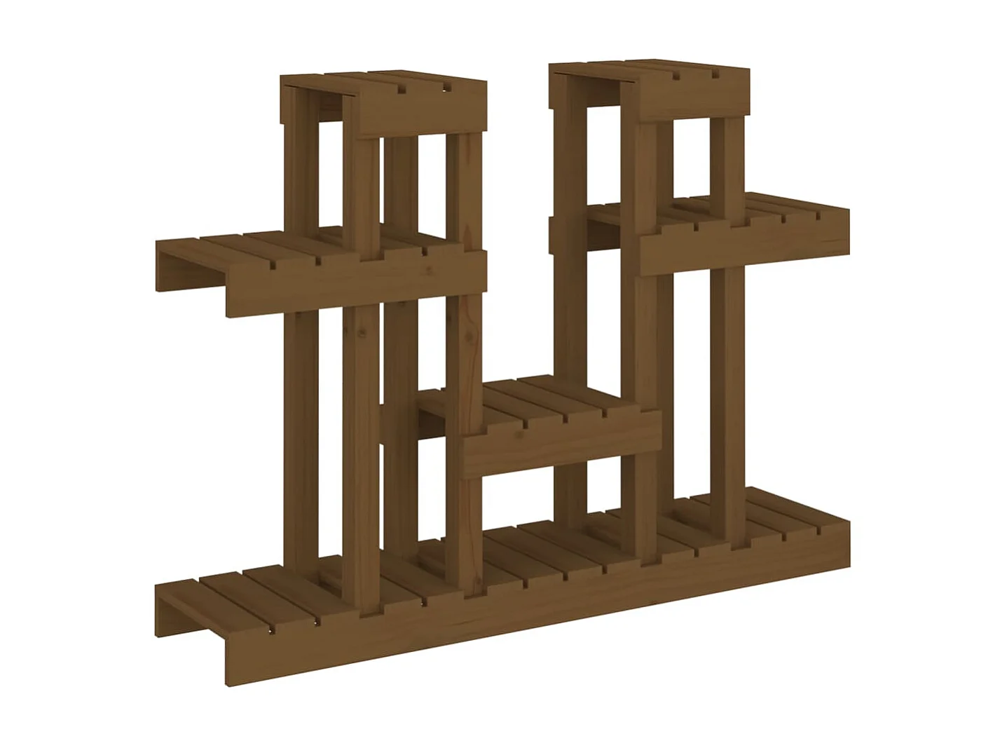 Suporte para plantas 104,5x25x77,5 cm pinho maciço castanho mel PT539236