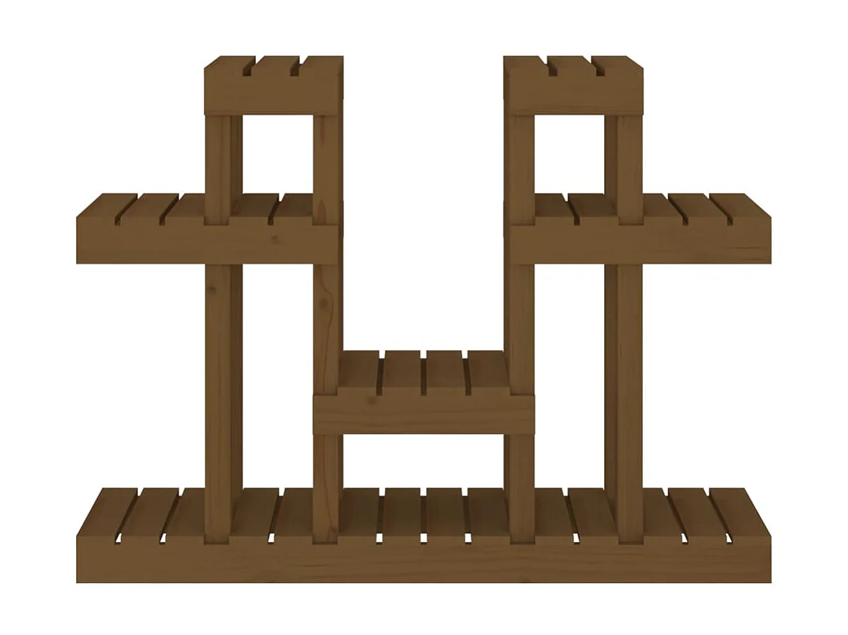 Jardinière Support à plantes Marron miel 104,5x25x77,5 cm Bois massif pin BE5128