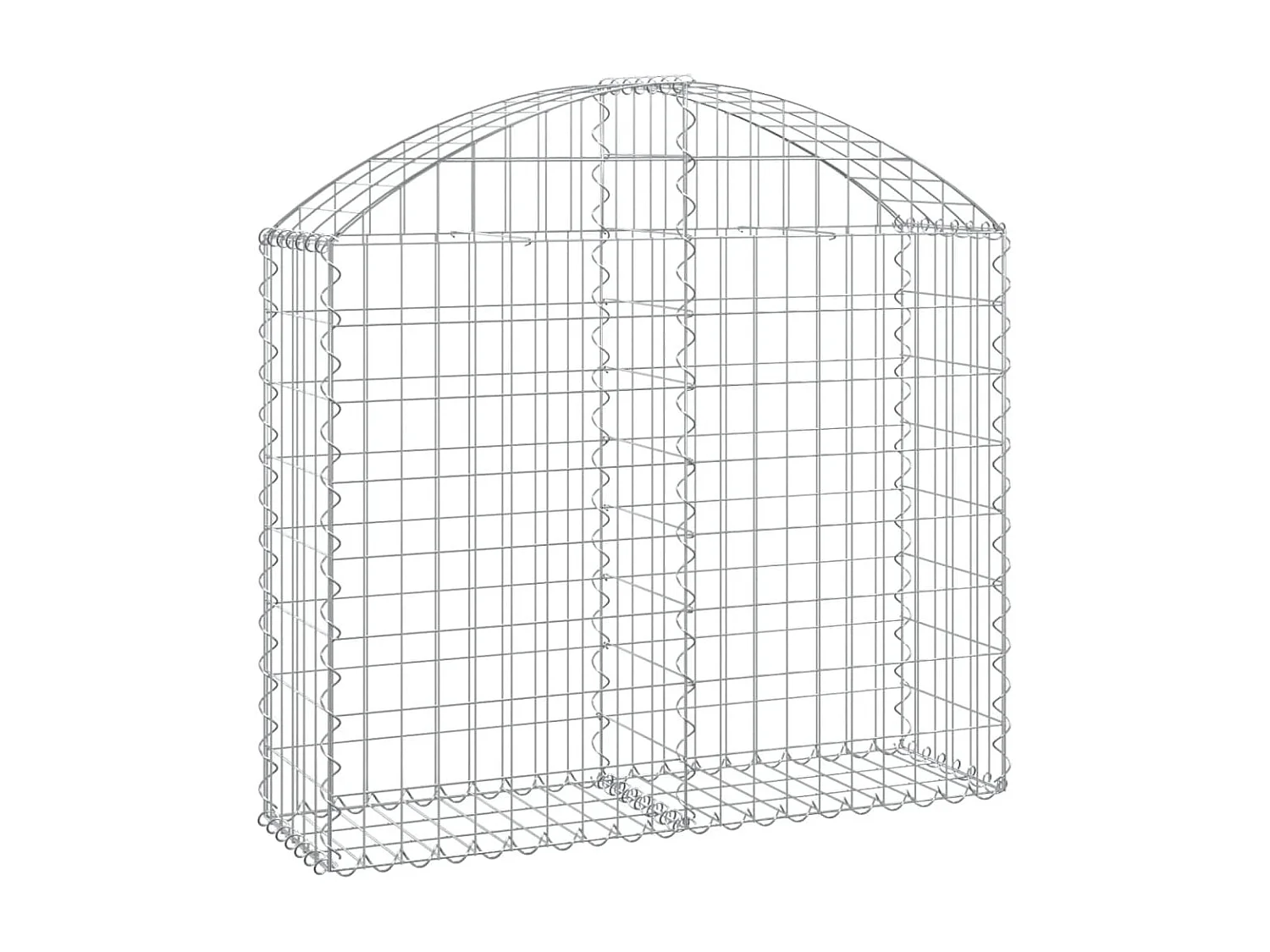 Panier de gabions arqué 100x30x80/100 cm Fer galvanisé WVGQ4190