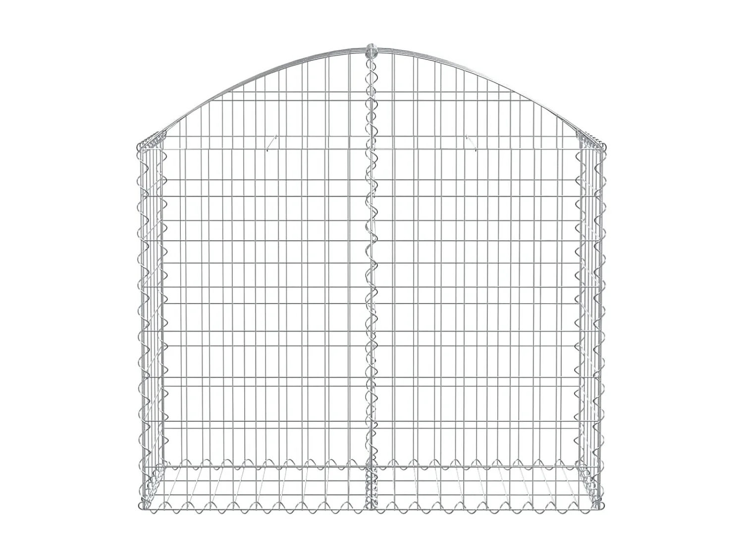 Panier de gabions arqué 100x30x80/100 cm Fer galvanisé WVGQ4190