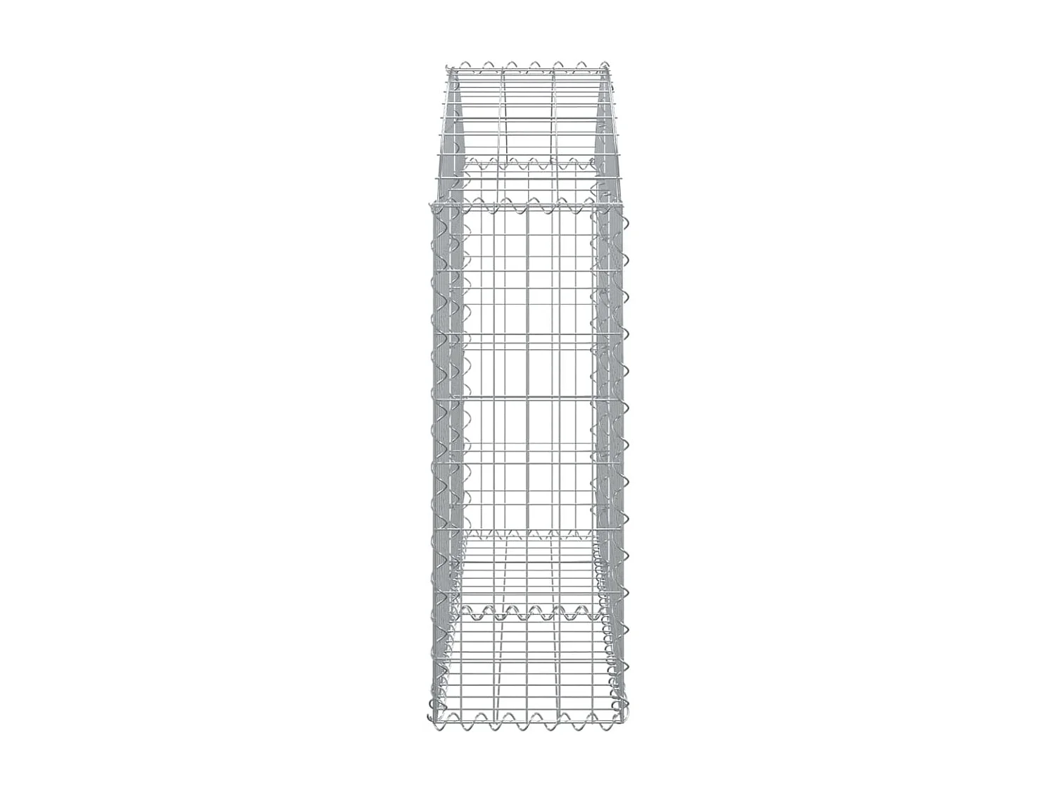 Panier de gabions arqué 100x30x80/100 cm Fer galvanisé WVGQ4190