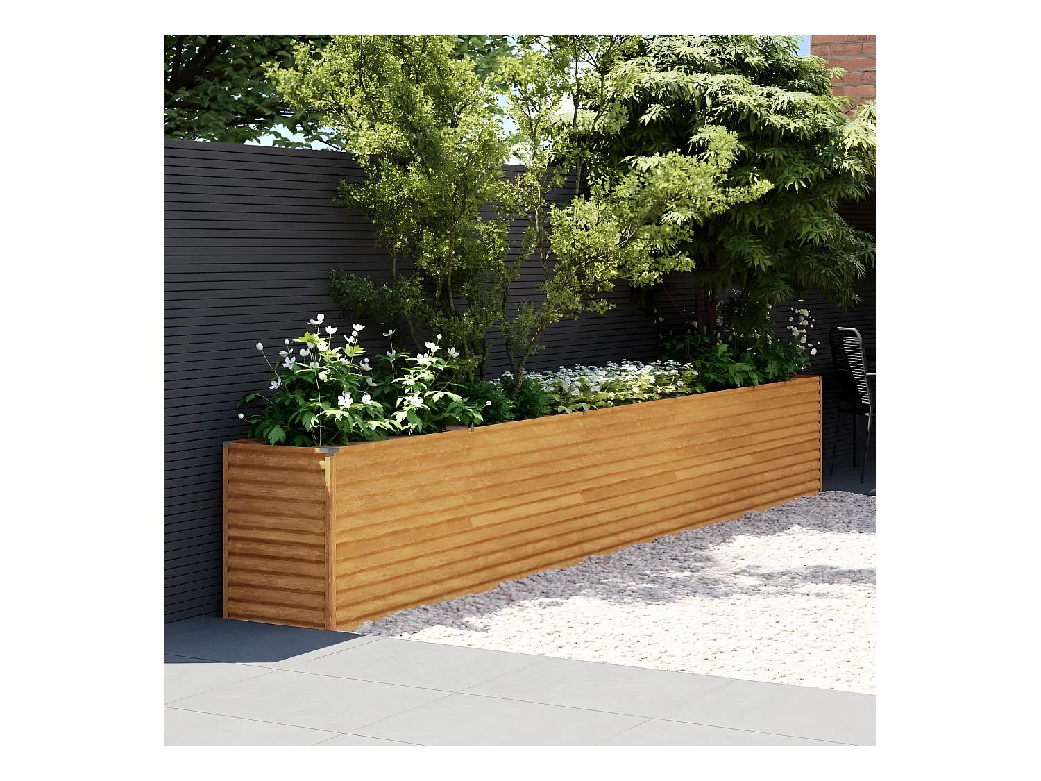 Jardinera acero corten 482x50x69 cm ES67454