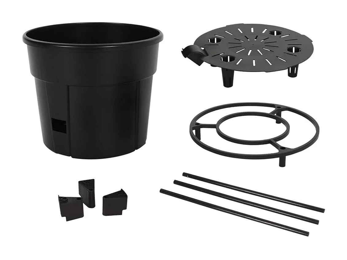 Macetero para tomates polipropileno antracita Ø29,5x115 cm ES906386