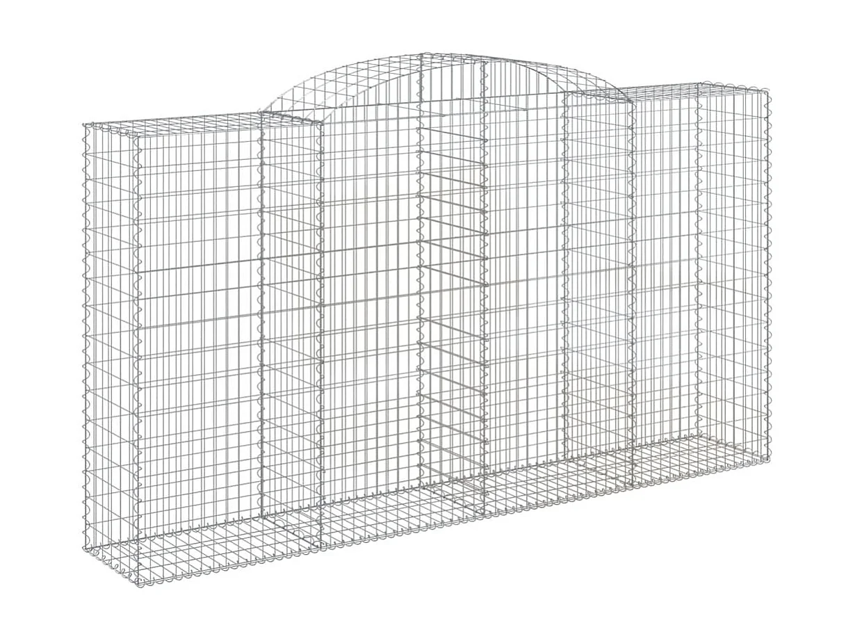 Panier de gabions arqué 300x50x160/180 cm Fer galvanisé WVGQ8051