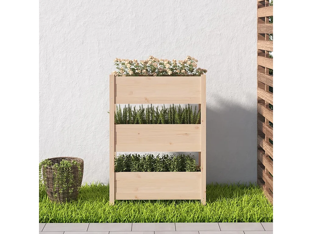 Jardinière 77x25x104,5 cm Bois massif de pin BE6597