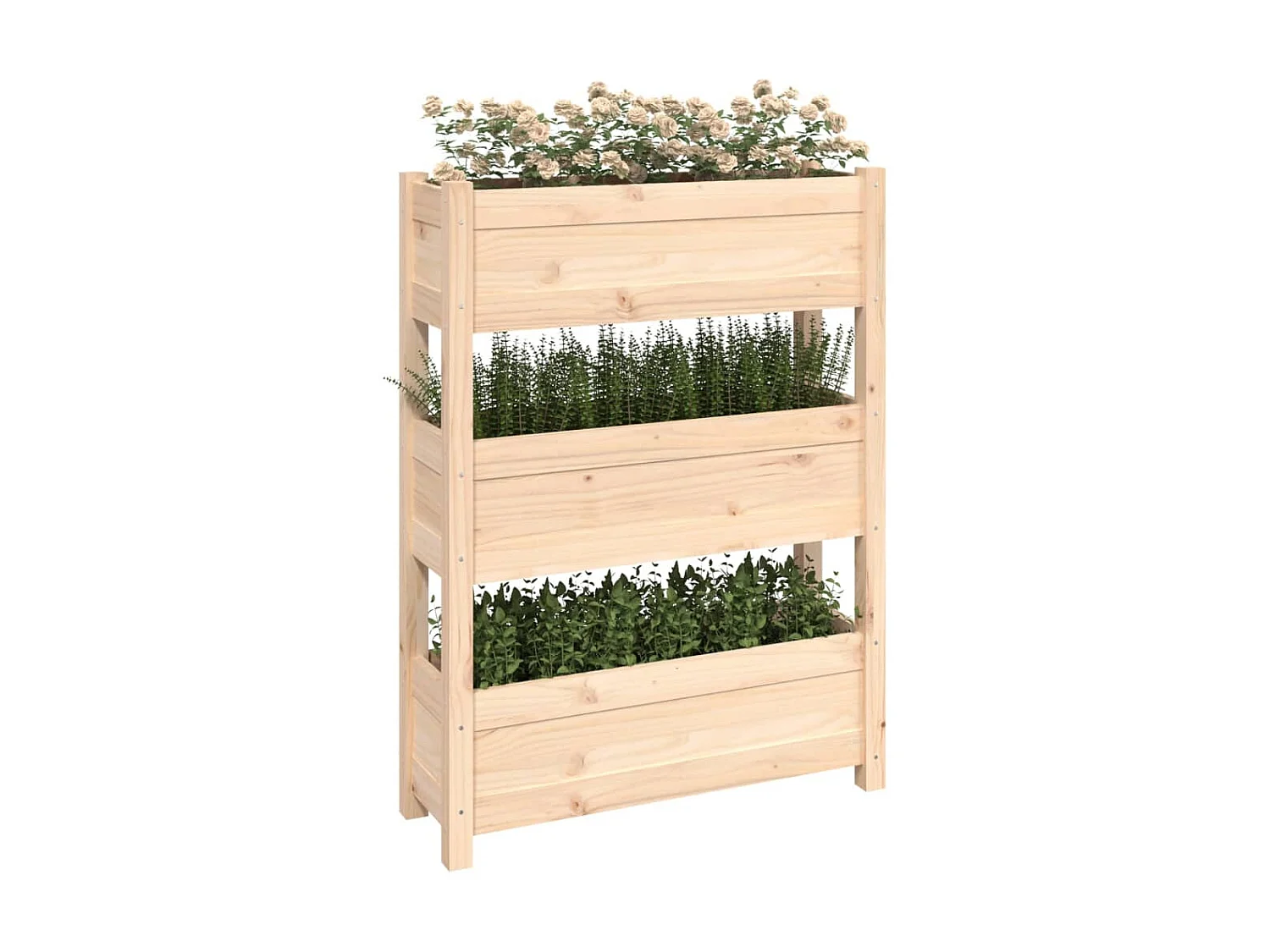 Jardinière 77x25x104,5 cm Bois massif de pin BE6597