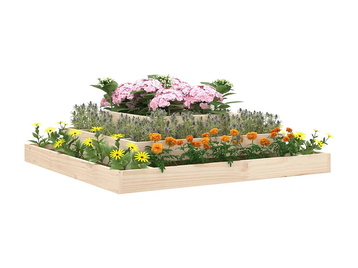 Jardinière 110x110x27 cm Bois massif de pin BE2561