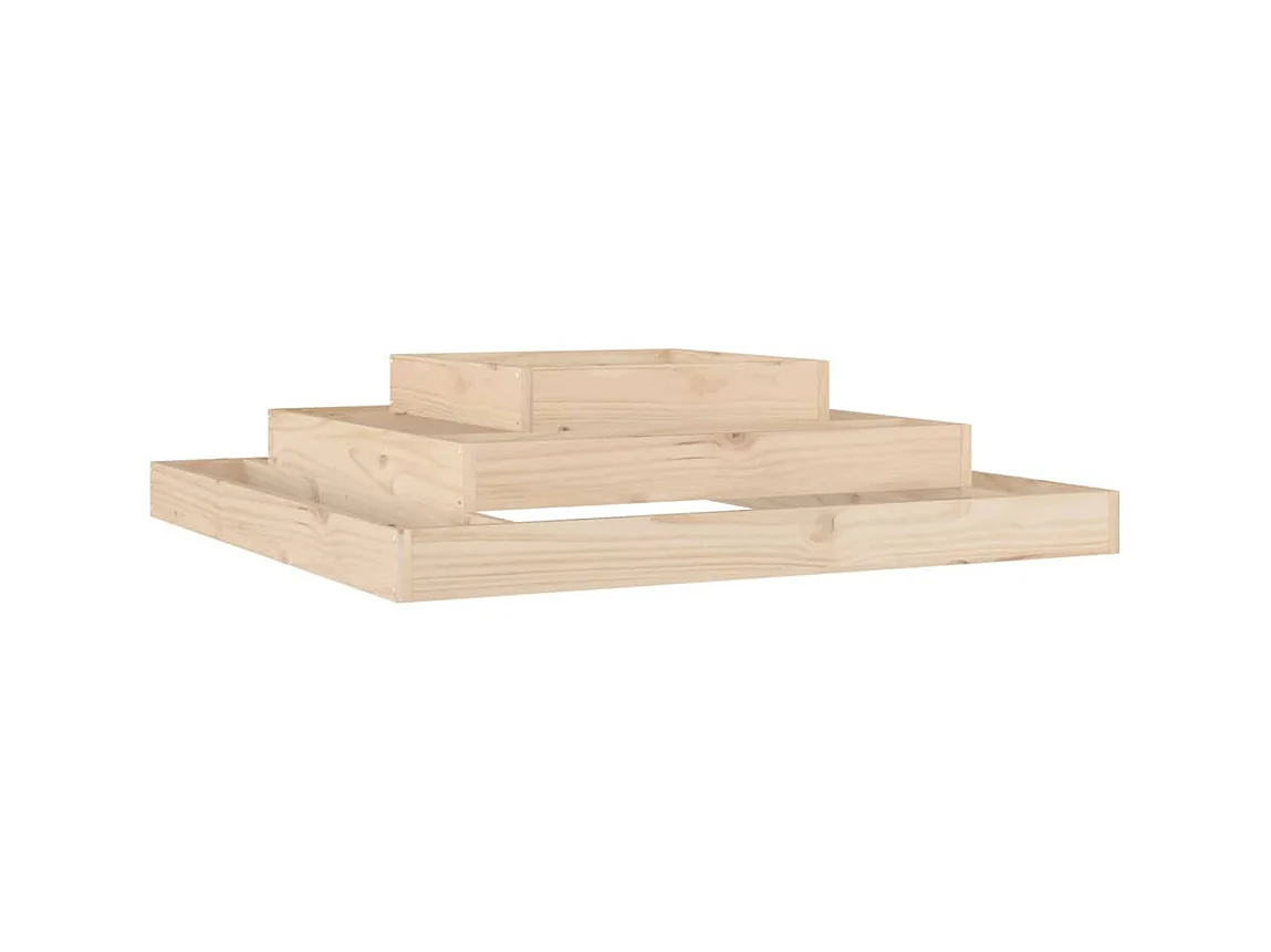 Plantenbak 110x110x27 cm massief grenenhout NL208550