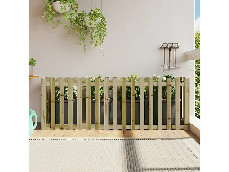 Canteiro elevado c/ design cerca 200x50x70 cm pinho impregnado PT448913