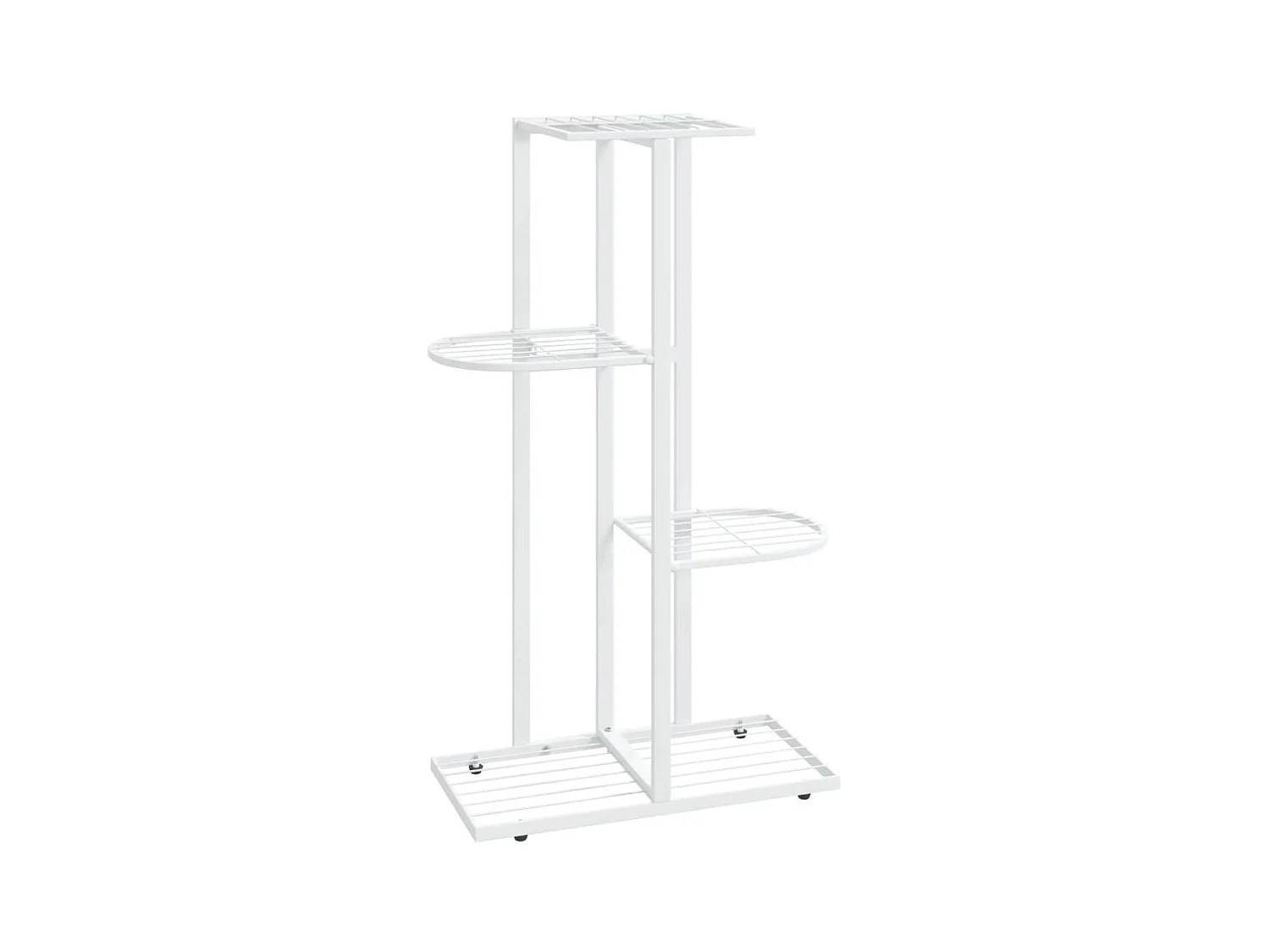 Jardinière Support pour plantes 4 niveaux 43x22x76 cm Blanc Métal BE2769