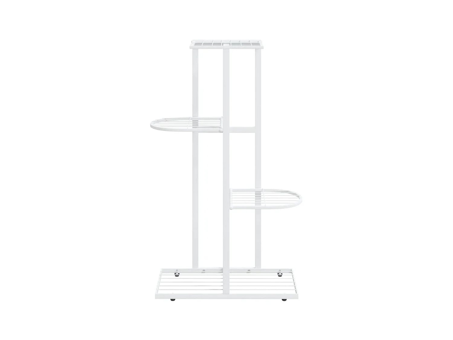Jardinière Support pour plantes 4 niveaux 43x22x76 cm Blanc Métal BE2769