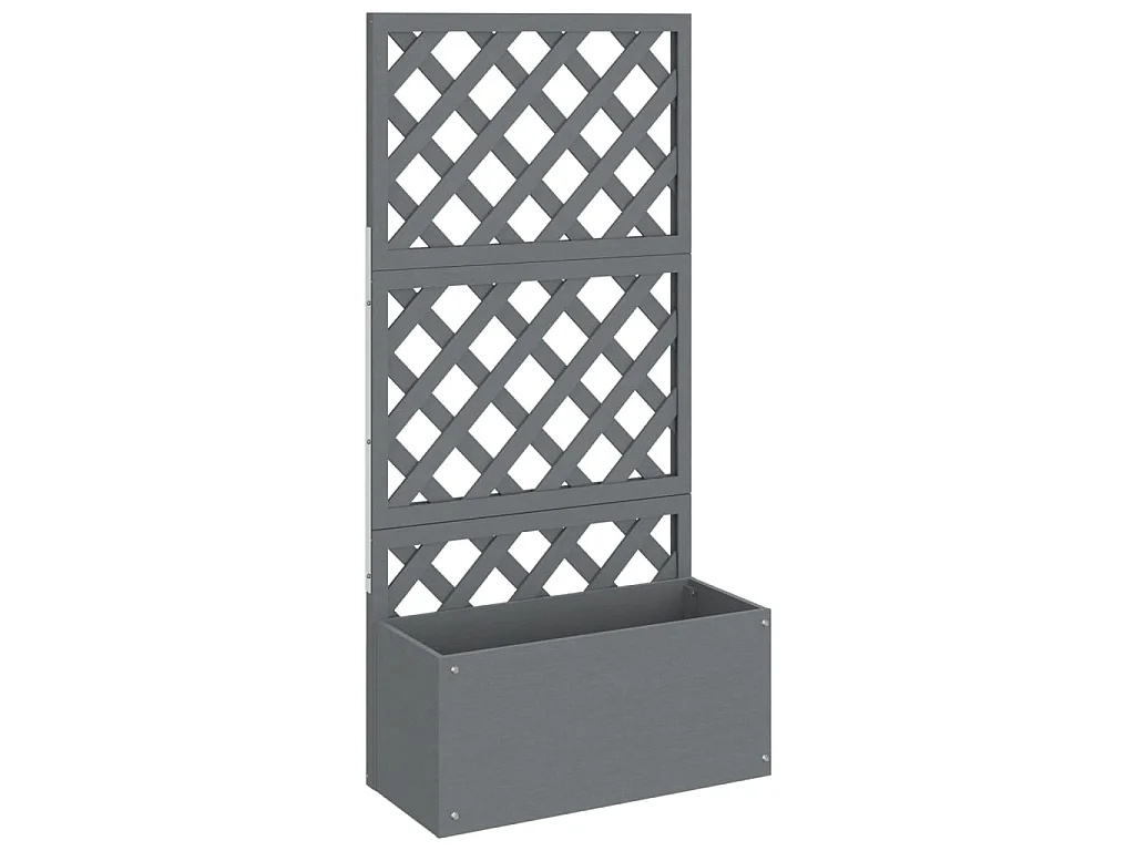 Jardinière en treillis Gris 65x33x135 cm WPC BE2111