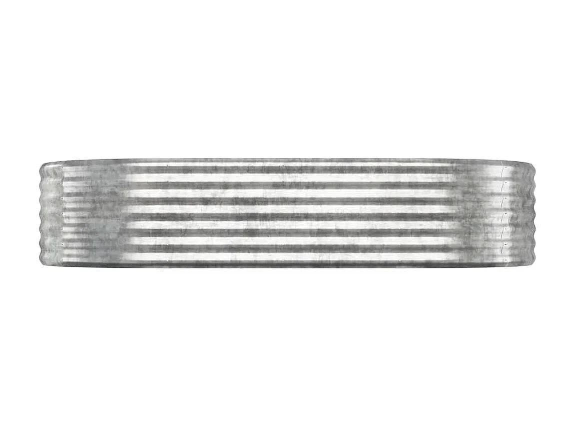 Jardinière Lit surélevé de jardin Acier enduit de poudre Argenté WVGQ4276
