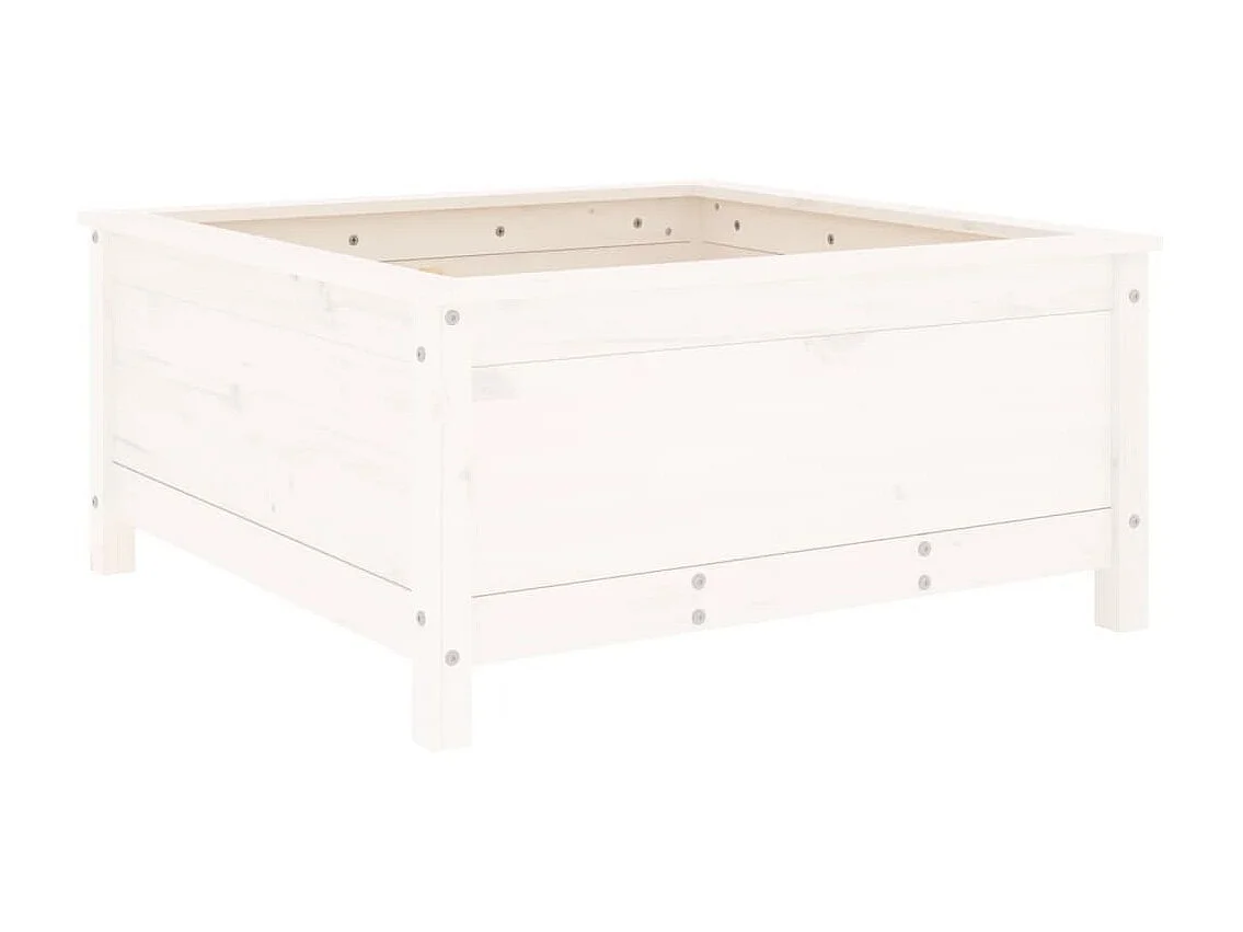 Jardinera madera maciza de pino blanco 82,5x82,5x39 cm ES79365