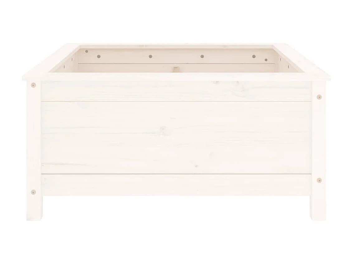 Jardinera madera maciza de pino blanco 82,5x82,5x39 cm ES79365