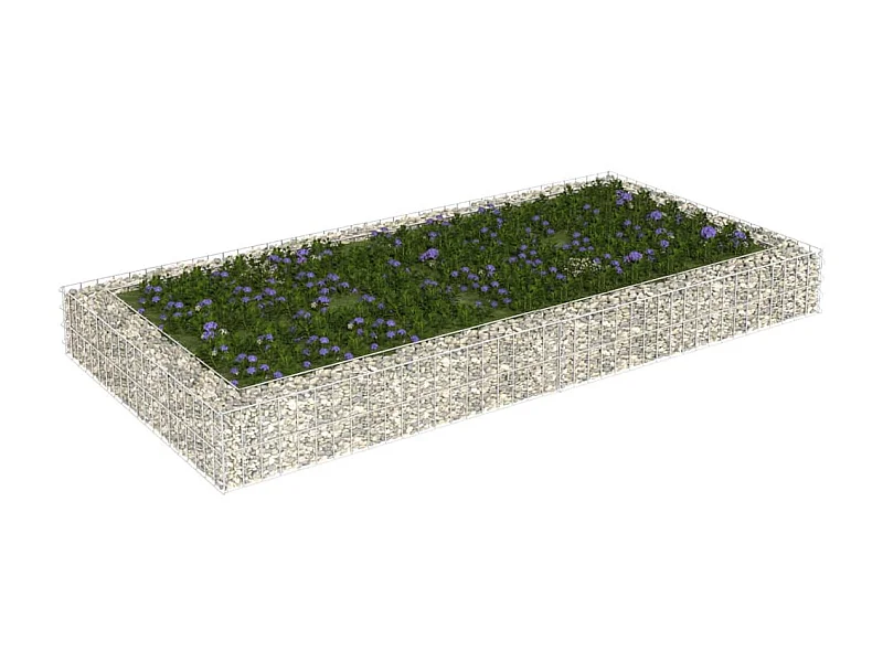 Arriate de gaviones de acero 200x100x20 cm ES71564