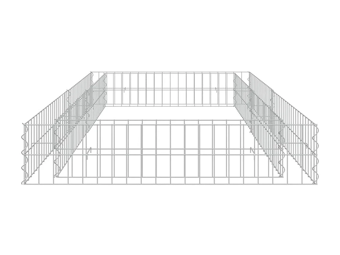 Gabion plantenbak verhoogd 200x100x20 cm gegalvaniseerd staal