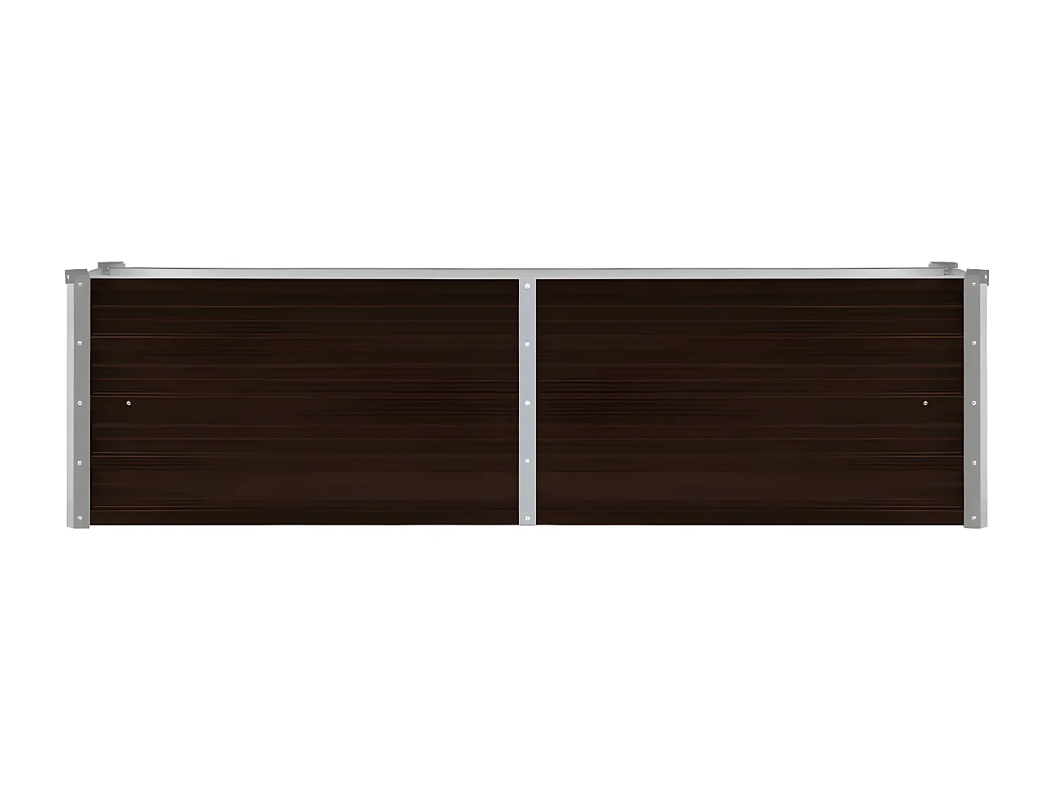 Canteiro elevado de jardim aço galvanizado 160x40x45cm castanho PT848765