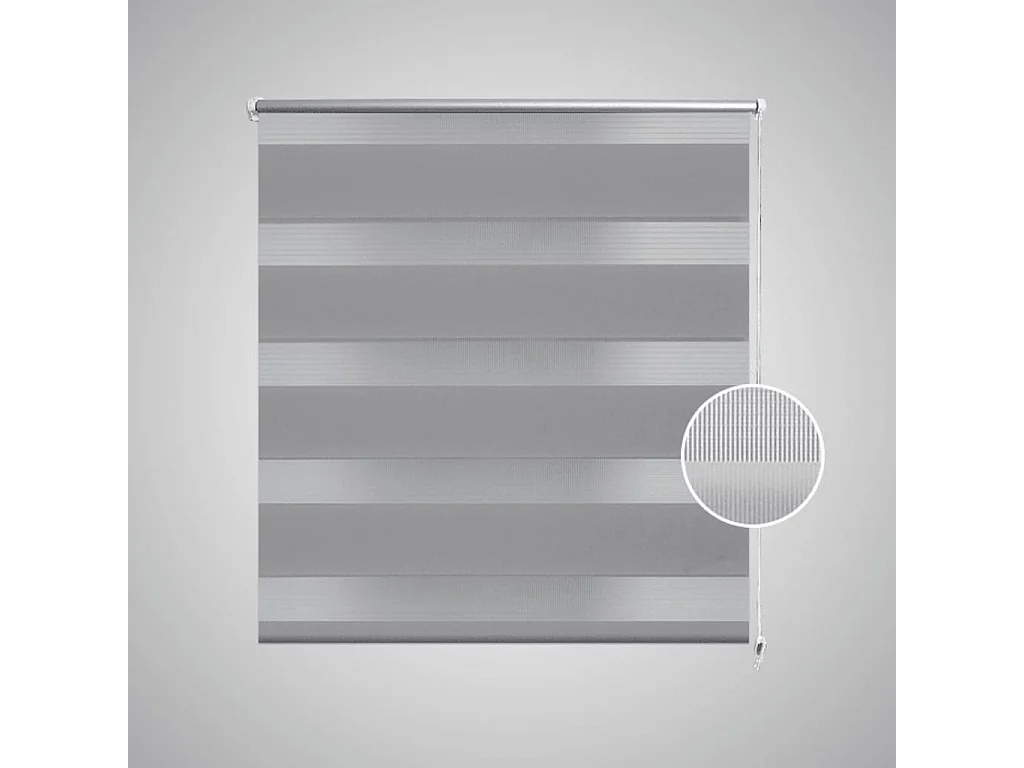 Estore de rolo 40 x 100 cm, linhas de zebra / Cinza PT642734