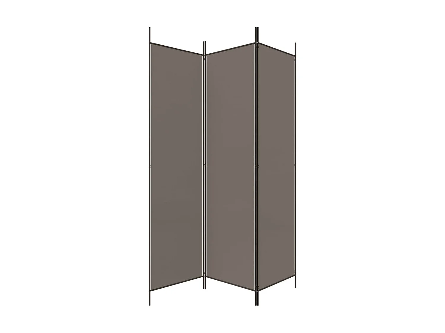 Paravent 3 panneaux Anthracite 150x200 cm Tissu WVGQ8655