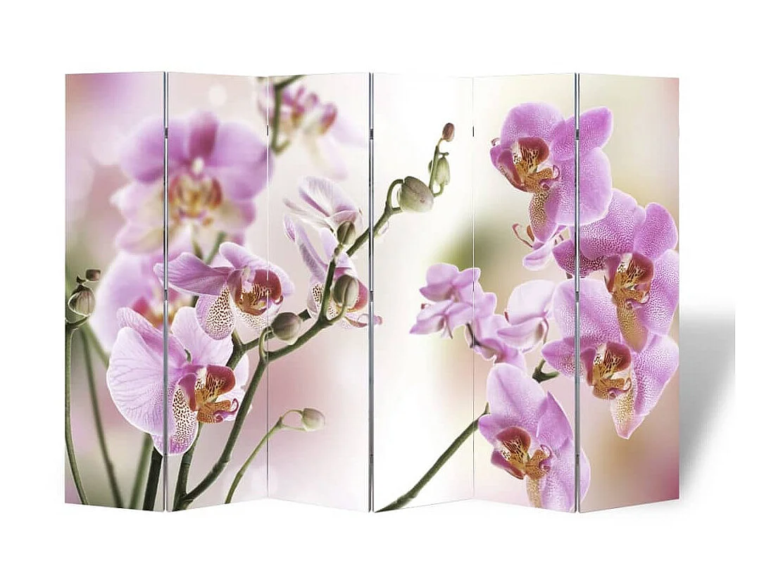 Biombo dobrável com estampa de flores 217x170 cm PT650384