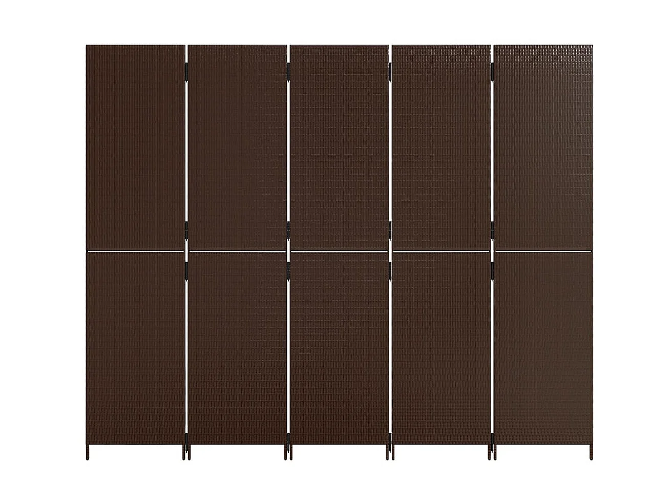 Paravent 5 panneaux marron résine tressée WVGQ1828