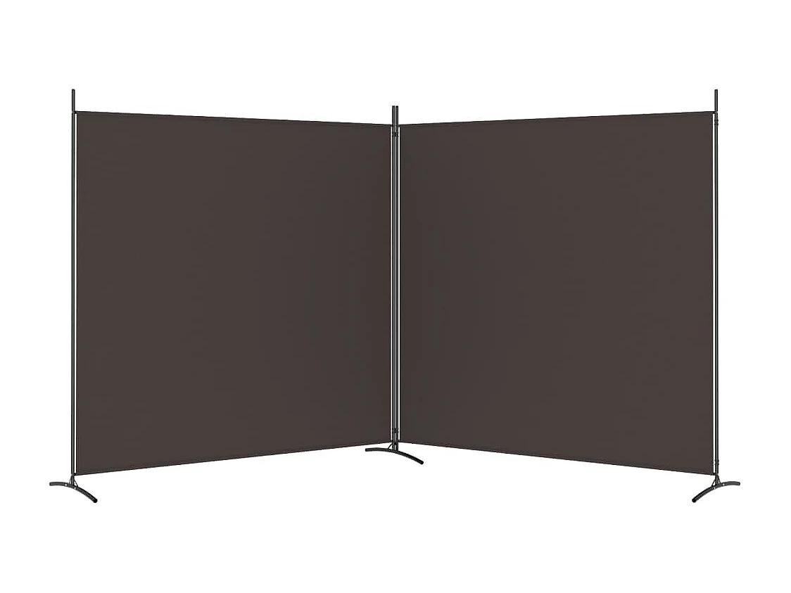Paravent 2 panneaux Marron 348x180 cm Tissu WVGQ7369