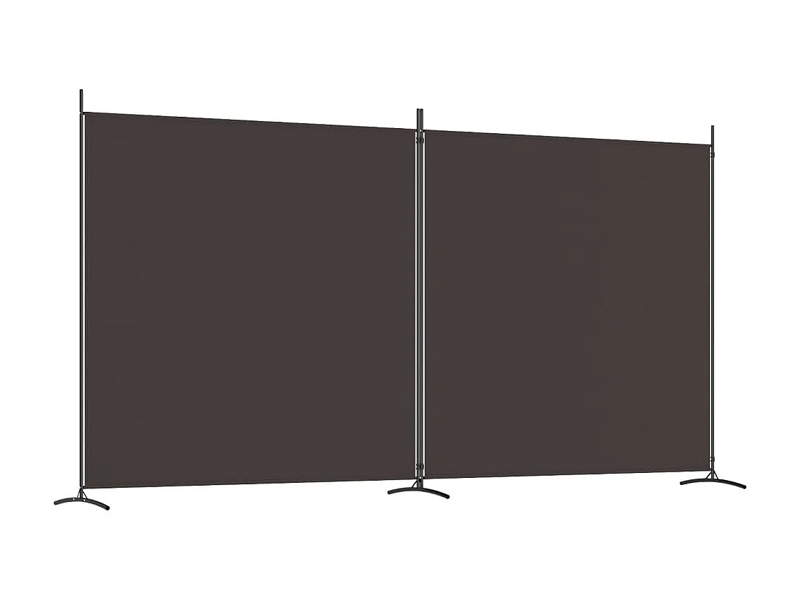 Paravent 2 panneaux Marron 348x180 cm Tissu WVGQ7369