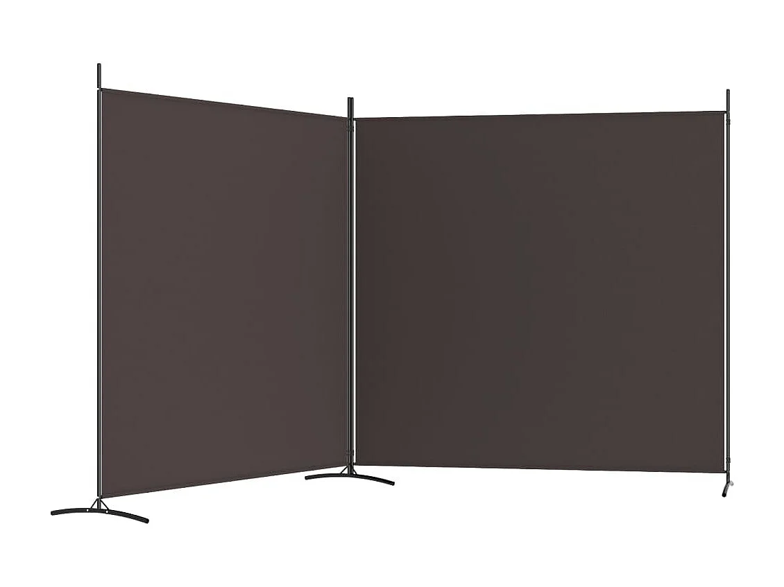 Paravent 2 panneaux Marron 348x180 cm Tissu WVGQ7369