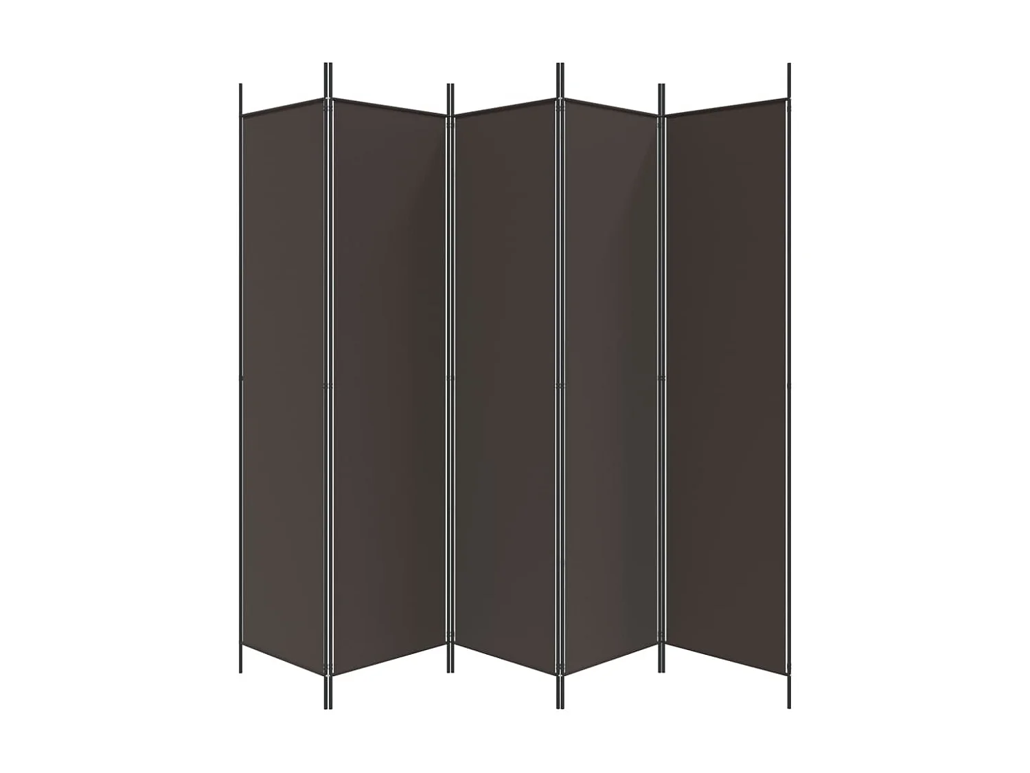 Paravent 5 panneaux Marron 250x200 cm Tissu WVGQ9407